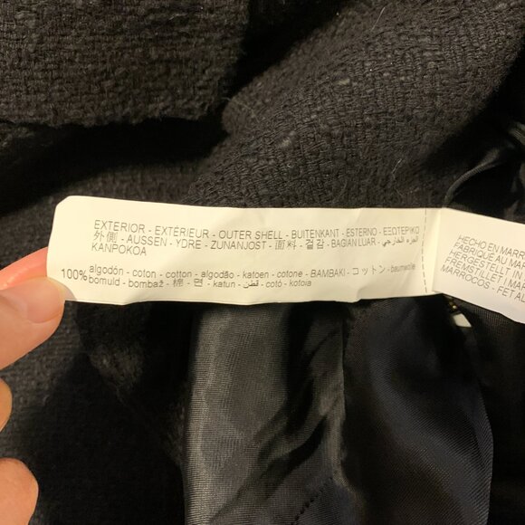 ZARA Women Tweed Blazer 8478/795, Black, Size XS - Picture 6 of 7